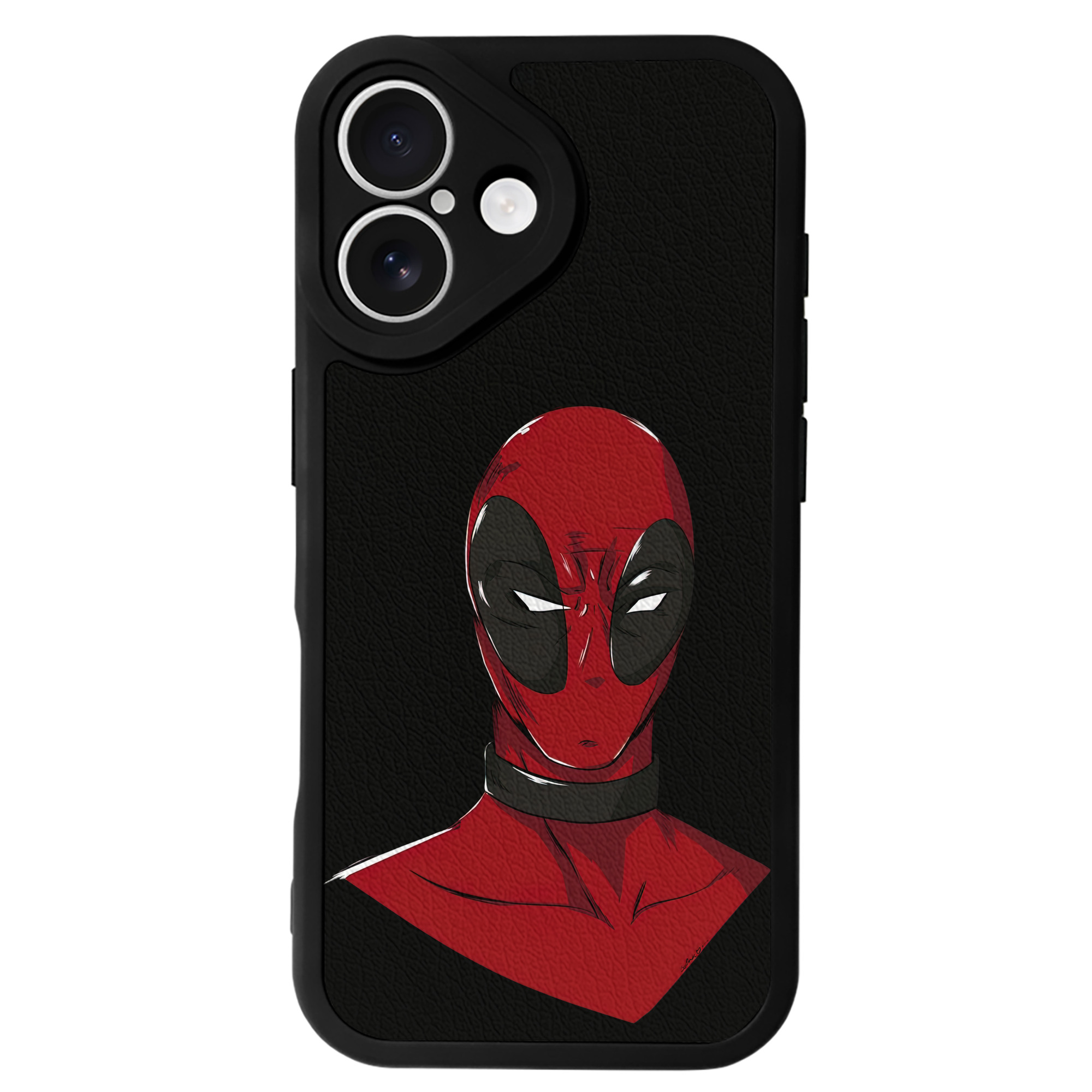 （画像用） Deadpool デッドプール 【iPhone 16シリーズ対応】シリコンスマホケース（レザー調） 材質：シリコン
